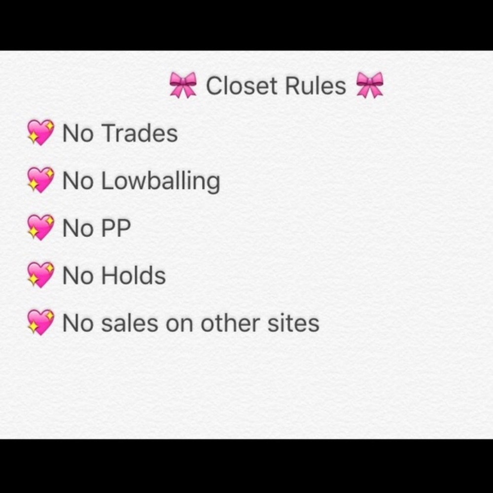 Please be courteous when making offers.